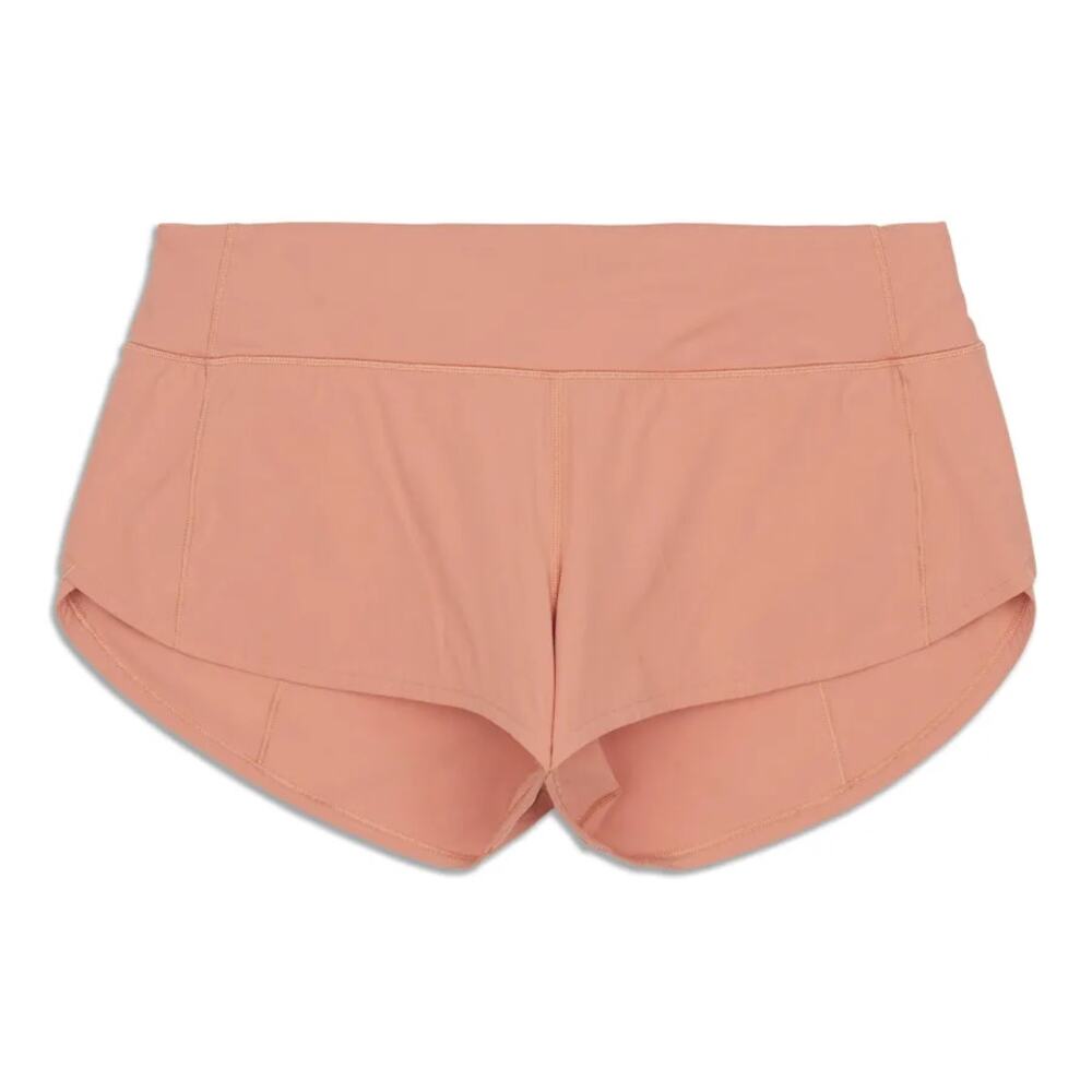 LULULEMON Speed Up LR Short 2.5” Pink Savannah Orange Lined Pocket Running Sz 10